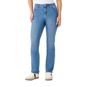 Members Mark Womens Straight Leg Jeans Medium Wash Size 2 Mediu Wash W 5 Pockets